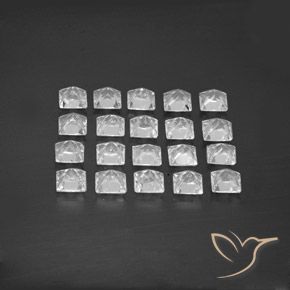 5.27 ct natürliche Weiß Topas-Edelsteine, Quadrat, VS