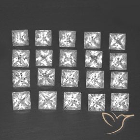 5.20 ct natürliche Weiß Topas-Edelsteine, Quadrat, VS