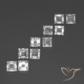 8.30 ct natürliche Weiß Topas-Edelsteine, Quadrat, VVS-VS