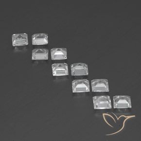 8.30 ct natürliche Weiß Topas-Edelsteine, Quadrat, VVS-VS