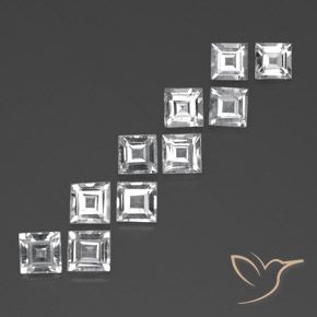 7.83 ct natürliche Weiß Topas-Edelsteine, Quadrat, VVS-VS