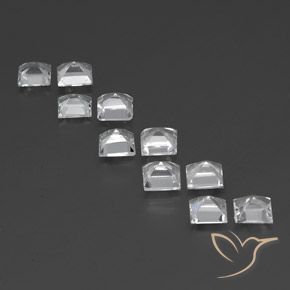7.62 ct natürliche Klares Weiß Topas-Edelsteine, Quadrat, VVS-VS