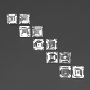  ct natürliche weißer Topas-Edelsteine, Quadrat, VVS-VS