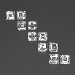7,92 ct natürliche weißer Topas-Edelsteine, Quadrat, VVS-VS