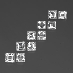 7,92 ct natürliche weißer Topas-Edelsteine, Quadrat, VVS-VS