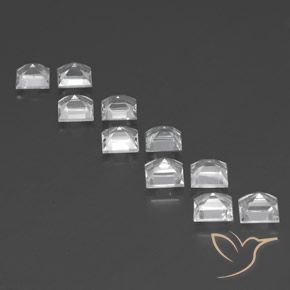 8.49 ct natürliche Weiß Topas-Edelsteine, Quadrat, VVS-VS