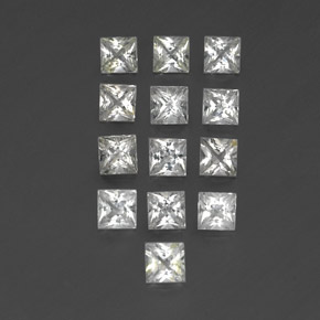  ct natürliche weißer Topas-Edelsteine, Quadrat, VS-SI