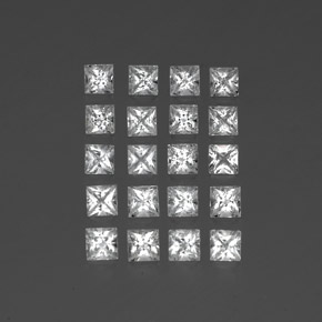 ct natürliche weißer Topas-Edelsteine, Quadrat, VS-SI