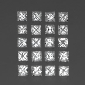  ct natürliche weißer Topas-Edelsteine, Quadrat, VS-SI