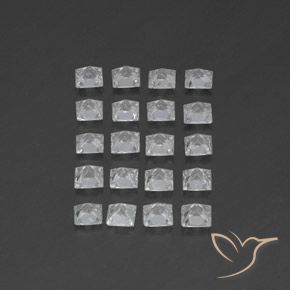 4.81 ct natürliche Weiß Topas-Edelsteine, Quadrat, VS-SI