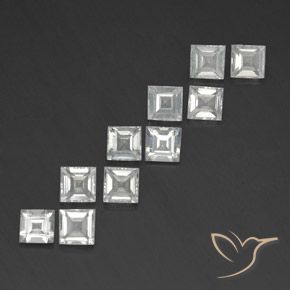 4.58 ct natürliche Warmweiß Topas-Edelsteine, Quadrat, VVS-VS