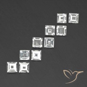 3.74 ct natürliche Weiß Topas-Edelsteine, Quadrat, VVS-VS