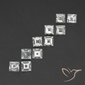 3.88 ct natürliche Warmweiß Topas-Edelsteine, Quadrat, VVS-VS