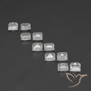 3.88 ct natürliche Warmweiß Topas-Edelsteine, Quadrat, VVS-VS