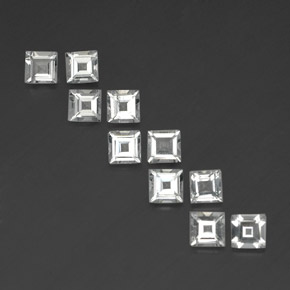  ct natürliche weißer Topas-Edelsteine, Quadrat, VVS-VS