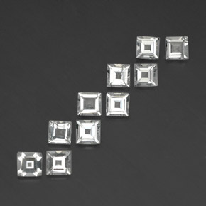  ct natürliche weißer Topas-Edelsteine, Quadrat, VVS-VS