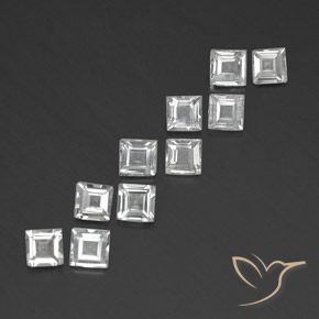 3.84 ct natürliche Warmweiß Topas-Edelsteine, Quadrat, VVS-VS