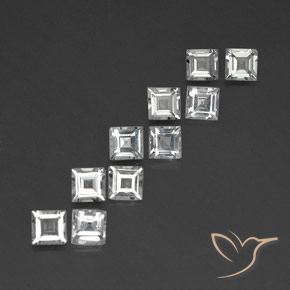 4.17 ct natürliche Warmweiß Topas-Edelsteine, Quadrat, VVS-VS