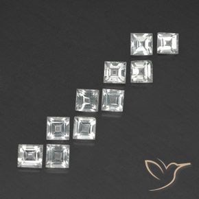 4.41 ct natürliche Warmweiß Topas-Edelsteine, Quadrat, VVS-VS