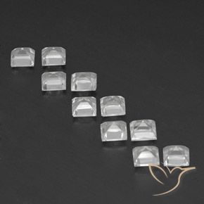 4.21 ct natürliche Klares Weiß Topas-Edelsteine, Quadrat, VS