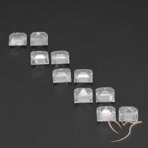 3.99 ct natürliche Klares Weiß Topas-Edelsteine, Quadrat, VS