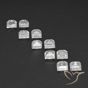 4.67 ct natürliche Klares Weiß Topas-Edelsteine, Quadrat, VS