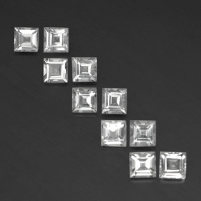  ct natürliche weißer Topas-Edelsteine, Quadrat, VS