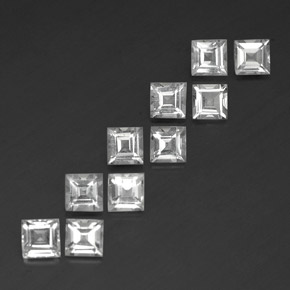  ct natürliche weißer Topas-Edelsteine, Quadrat, VS