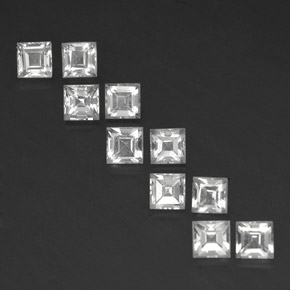 5,06 ct natürliche weißer Topas-Edelsteine, Quadrat, VS