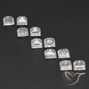 5.19 ct natürliche Klares Weiß Topas-Edelsteine, Quadrat, VS