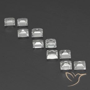4.12 ct natürliche Klares Weiß Topas-Edelsteine, Quadrat, VVS-VS