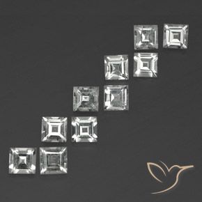 4,09 ct natürliche weißer Topas-Edelsteine, Quadrat, VVS-VS