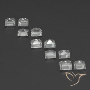 4,09 ct natürliche weißer Topas-Edelsteine, Quadrat, VVS-VS