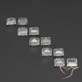 4.17 ct natürliche Klares Weiß Topas-Edelsteine, Quadrat, VVS-VS