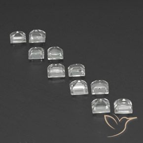 4.22 ct natürliche Klares Weiß Topas-Edelsteine, Quadrat, VVS-VS
