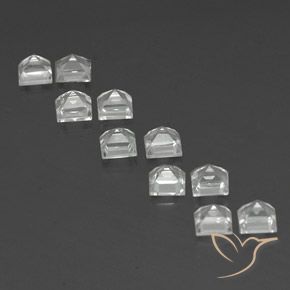 5.05 ct natürliche Klares Weiß Topas-Edelsteine, Quadrat, VVS-VS