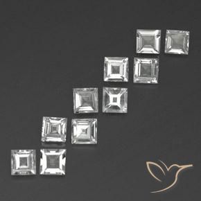 3.88 ct natürliche Weiß Topas-Edelsteine, Quadrat, VVS-VS