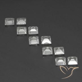 3.88 ct natürliche Weiß Topas-Edelsteine, Quadrat, VVS-VS