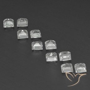 4.57 ct natürliche Klares Weiß Topas-Edelsteine, Quadrat, VVS-VS