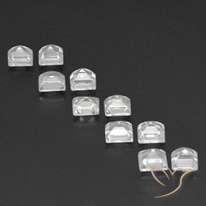 5.27 ct natürliche Klares Weiß Topas-Edelsteine, Quadrat, VVS-VS