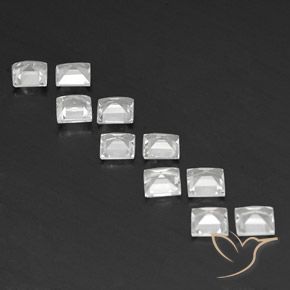 3.87 ct natürliche Weiß Topas-Edelsteine, Quadrat, VVS-VS