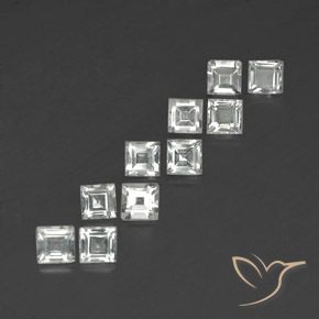 4.00 ct natürliche Warmweiß Topas-Edelsteine, Quadrat, VVS-VS