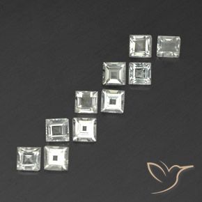 3.88 ct natürliche Warmweiß Topas-Edelsteine, Quadrat, VVS-VS