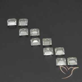 3.88 ct natürliche Warmweiß Topas-Edelsteine, Quadrat, VVS-VS