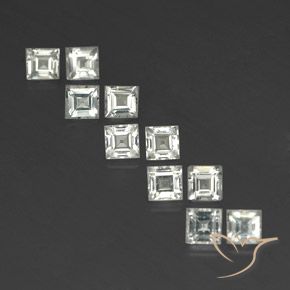 5.07ctw Natürlicher Warmweiß Topas, Quadrat, VVS-VS