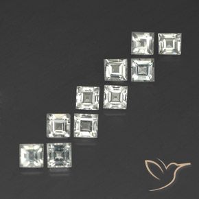 5.07 ct natürliche Warmweiß Topas-Edelsteine, Quadrat, VVS-VS