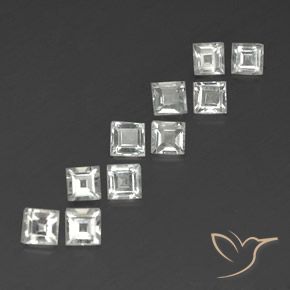 4.51 ct natürliche Warmweiß Topas-Edelsteine, Quadrat, VVS-VS