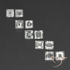 4.80ctw Natürlicher Warmweiß Topas, Quadrat, VVS-VS