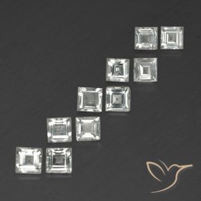 4.80 ct natürliche Warmweiß Topas-Edelsteine, Quadrat, VVS-VS