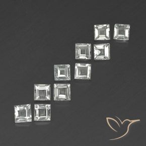 3.86 ct natürliche Warmweiß Topas-Edelsteine, Quadrat, VVS-VS